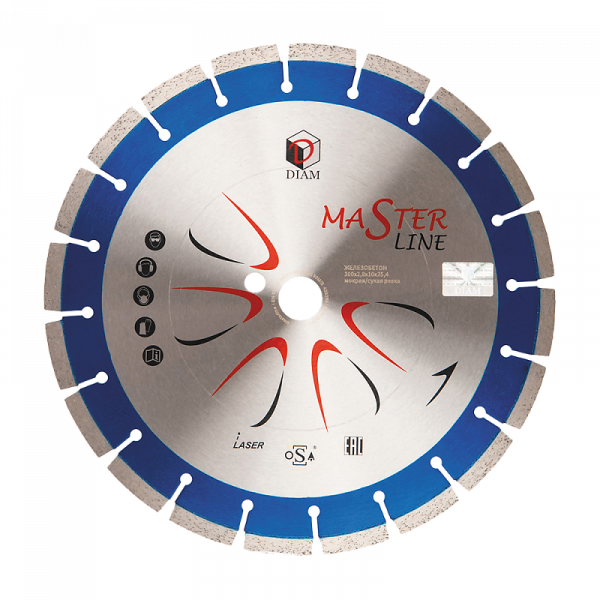 Круг сегментный алмазный железобетон Master Line 450*3,4*10*25,4 DIAM