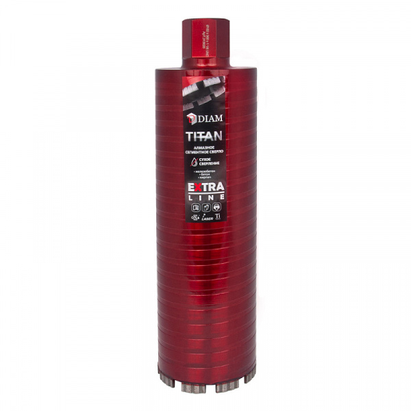 Сверло алмазное сегментное САСС 18x300х1x1,1/4UNC Extra Line Titan DIAM