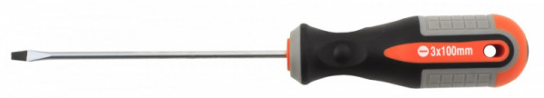 Отвертка стержневая шлицевая ROUND GRIP SL6.5x100 мм 750610 OMBRA